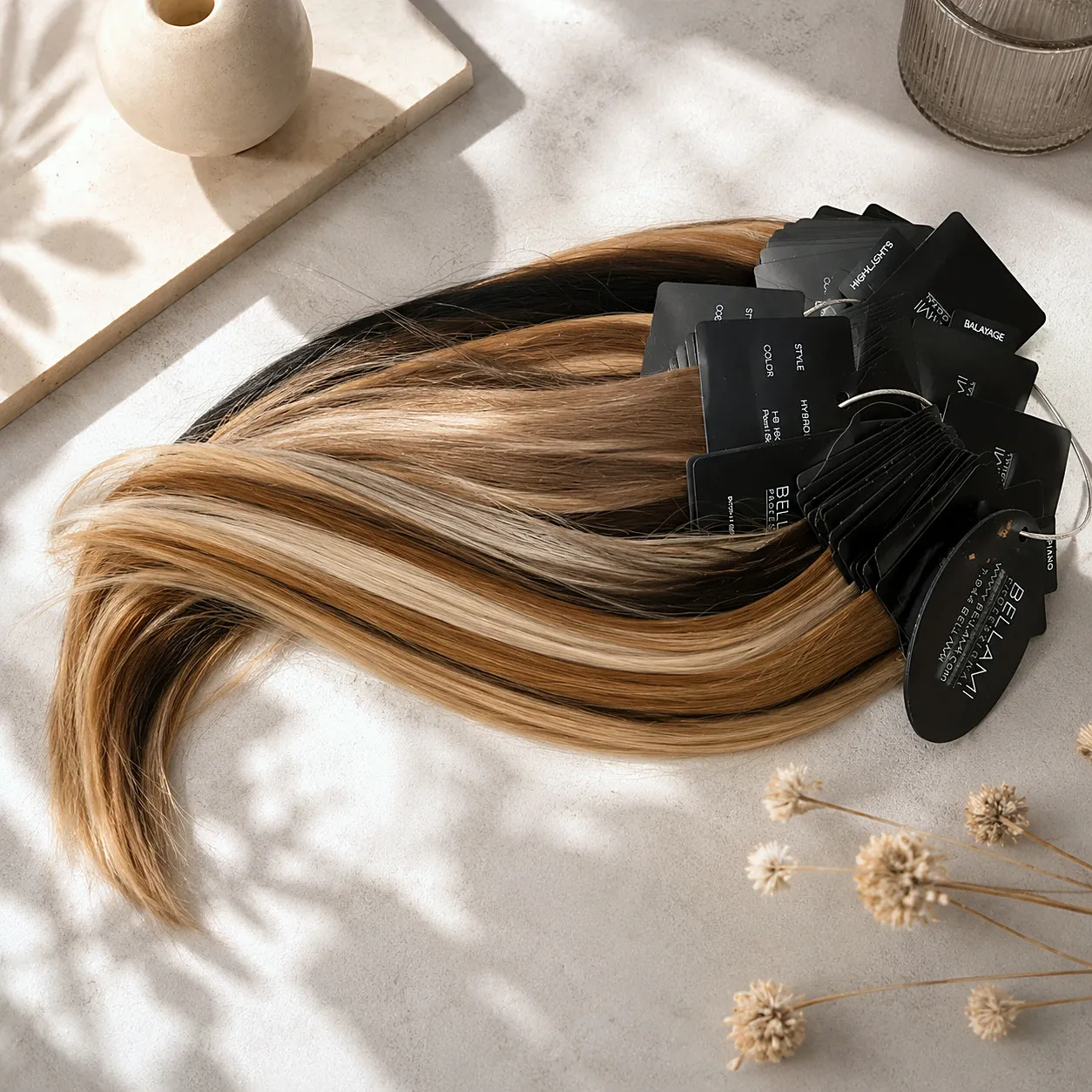 BELLAMI balayage extension swatches