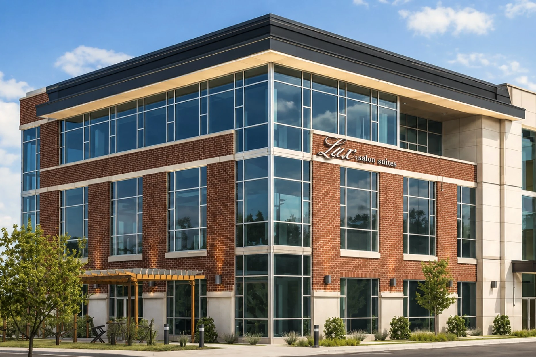 The building at 1648 Westgate Circle, Brentwood — Edit Hair Salon is on the second floor